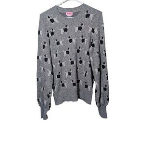 Kate Spade Claude Dachshund Dog Sweater Wool Blend Crewneck Pullover Large